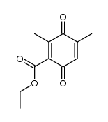 2-(ethoxycarbonyl)-3,5-dimethyl-1,4-benzoquinone结构式