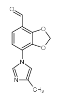7-(4-甲基-1H-咪唑-1-基)-1,3-苯并二氧代-4-羧醛结构式