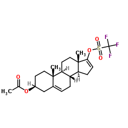(3BETA)-雄甾-5,16-二烯-3,17-二醇 3-乙酸酯 17-(三氟甲烷磺酸酯)结构式