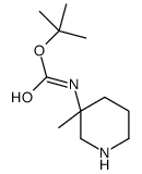 (R)-(3-甲基哌啶-3-基)氨基甲酸叔丁酯结构式