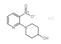 1-[3-NITROPYRIDIN-2-YL]PIPERIDINE-4-OL HYDROCHLORIDE Structure