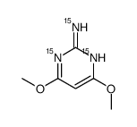 4,6-dimethoxypyrimidin-2-amine结构式