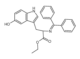 ethyl 2-((diphenylmethylene)amino)-3-(5-hydroxy-1H-indol-3-yl)propanoate Structure