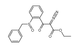 ethyl 3-(2-benzylsulphinyl)phenyl-2-diazo-3-oxopropanoate Structure