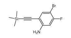 4-bromo-5-fluoro-2-(2-trimethylsilanylethynyl)phenylamine Structure