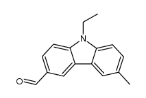3-methyl-9-ethylcarbazole-6-aldehyde结构式