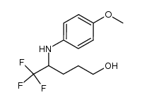 5,5,5-trifluoro-4-(p-methoxyphenylamino)pentan-1-ol结构式