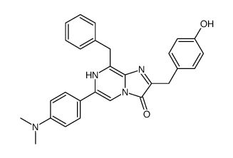 Imidazo[1,2-a]pyrazin-3(7H)-one,6-[4-(dimethylamino)phenyl]-2-[(4-hydroxyphenyl)methyl]-8-(phenylmethyl)- Structure
