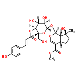 4'-O-反式对香豆酰玉叶金花甙酸甲酯结构式