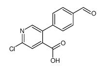 2-chloro-5-(4-formylphenyl)pyridine-4-carboxylic acid结构式