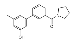 [3-(3-hydroxy-5-methylphenyl)phenyl]-pyrrolidin-1-ylmethanone结构式
