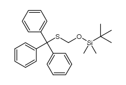 (1,1-dimethylethyl)dimethyl[[(triphenylmethyl)thio]methoxy]silane结构式