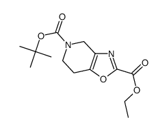5-tert-butyl 2-ethyl 6,7-dihydrooxazolo[4,5-c]pyridine-2,5(4H)-dicarboxylate结构式