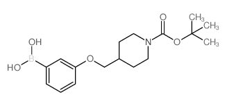 3-(N-BOC-哌啶-4-基甲氧基)苯基硼酸结构式