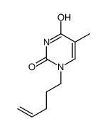 5-methyl-1-pent-4-enylpyrimidine-2,4-dione结构式