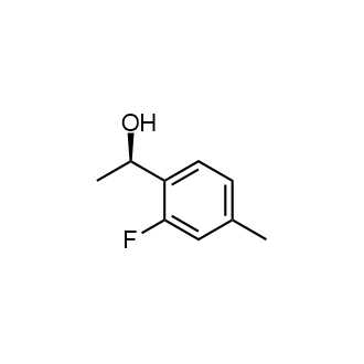 (R)-1-(2-氟-4-甲基苯基)乙烷-1-醇结构式