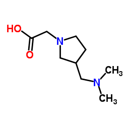 {3-[(Dimethylamino)methyl]-1-pyrrolidinyl}acetic acid Structure