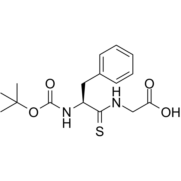 N-[(1,1-Dimethylethoxy)carbonyl]thio-L-phenylalanylglycine结构式