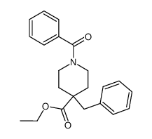 ethyl-1-benzoyl-4-(phenylmethyl)-4-piperidinecarboxylate结构式