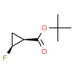 Cyclopropanecarboxylic acid, 2-fluoro-, 1,1-dimethylethyl ester, (1R,2R)-rel- Structure