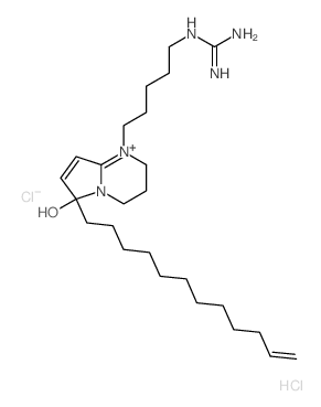 2-[5-(6-dodec-11-enyl-6-hydroxy-3,4-dihydro-2H-pyrrolo[1,2-a]pyrimidin-1-ium-1-yl)pentyl]guanidine,chloride,hydrochloride Structure
