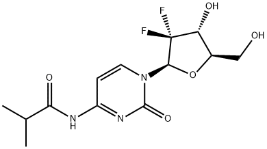 Cytidine, 2'-deoxy-2',2'-difluoro-N-(2-methyl-1-oxopropyl)- Structure