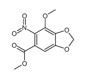 methyl 7-methoxy-6-nitro-1,3-benzodioxole-5-carboxylate结构式