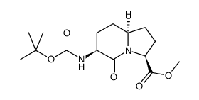 (3s,6s,8as)-6-[(叔丁氧基羰基)氨基]-5-氧代八氢吲哚嗪-3-羧酸甲酯结构式