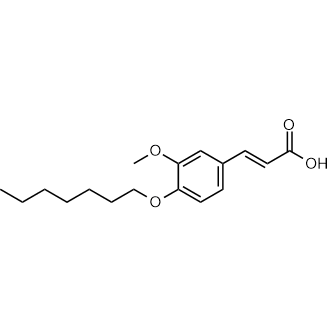 (2e)-3-[4-(庚氧基)-3-甲氧基苯基]丙-2-烯酸结构式