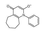 4-oxo-1-phenyl-6,7,8,9-tetrahydro-5H-cyclohepta[b]pyridin-2-olate结构式