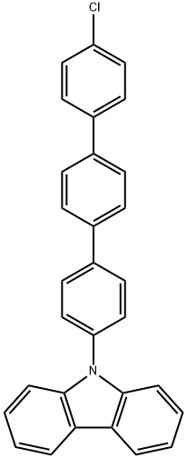 9-(4''-氯-[1,1':4',1''-三苯基]-4-基)-9H-咔唑结构式