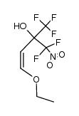 4-ethoxy-1,1-difluoro-1-nitro-2-trifluoromethyl-but-3-en-2-ol结构式