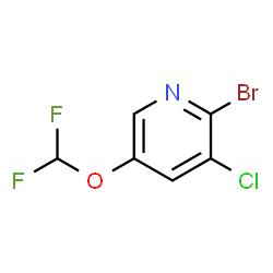 2-溴-3-氯-5-(二氟甲氧基)吡啶结构式