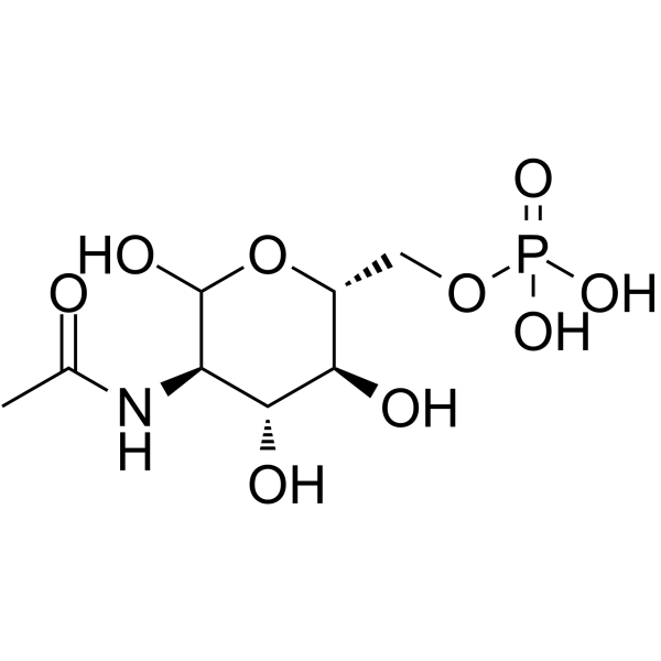 N-Acetyl-D-galactosamine-6-phosphate Structure
