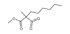 α-Nitro-α-methyl-caprylsaeure-methylester Structure