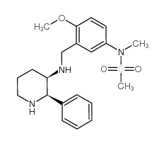 Rel-N-[4-Methoxy-3-[[[(2R,3R)-2-phenyl-3-piperidinyl]amino]methyl]phenyl]-N-methyl-methanesulfonamide Structure
