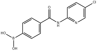 4-(5-氯吡啶-2-基氨基甲酰基)苯基硼酸结构式