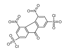 4,5-二硝基-9-氧代-9H-芴-2,7-二磺酰基二氯结构式