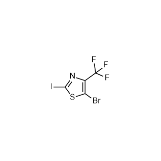 5-溴-2-碘-4-(三氟甲基)-1,3-噻唑结构式