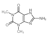 1H-Purine-2,6-dione, 8-amino-3,7-dihydro-1,3-dimethyl-结构式
