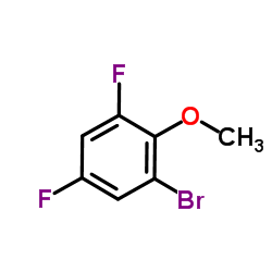 2-溴-4,6-二氟苯甲醚结构式