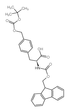 fmoc-l-phe(4-ch2-o-boc)结构式