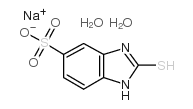 2-巯基-5-苯并咪唑磺酸钠二水合物结构式
