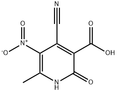 3-Pyridinecarboxylic acid, 4-cyano-1,2-dihydro-6-methyl-5-nitro-2-oxo- Structure