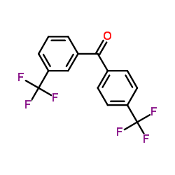 [3-(三氟甲基)苯基] [4-(三氟甲基)苯基]甲酮结构式