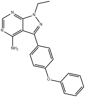 1H-Pyrazolo[3,4-d]pyrimidin-4-amine, 1-ethyl-3-(4-phenoxyphenyl)- Structure
