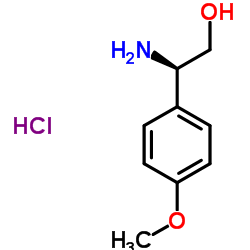 (R)-2-氨基-2-(4-甲氧基苯基)乙醇盐酸盐结构式