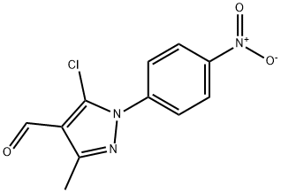 1H-Pyrazole-4-carboxaldehyde, 5-chloro-3-Methyl-1-(4-nitrophenyl) Structure