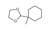 2-(1-methylcyclohexyl)-1,3-dioxolane结构式