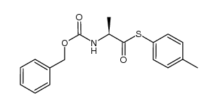 N-Cbz-L-alanine p-toluene thiol ester Structure
